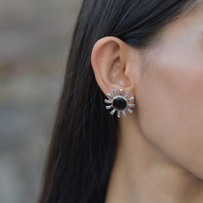 Oxidised Silver Studs