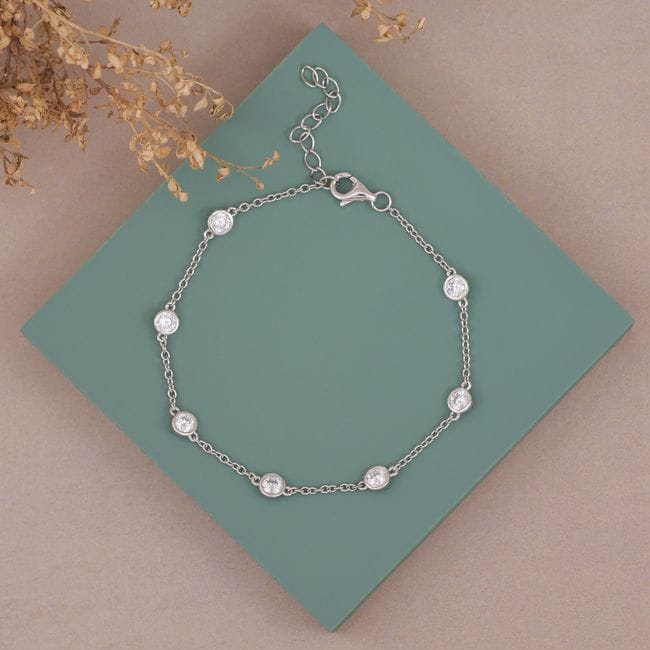 Oxidised Silver Payal